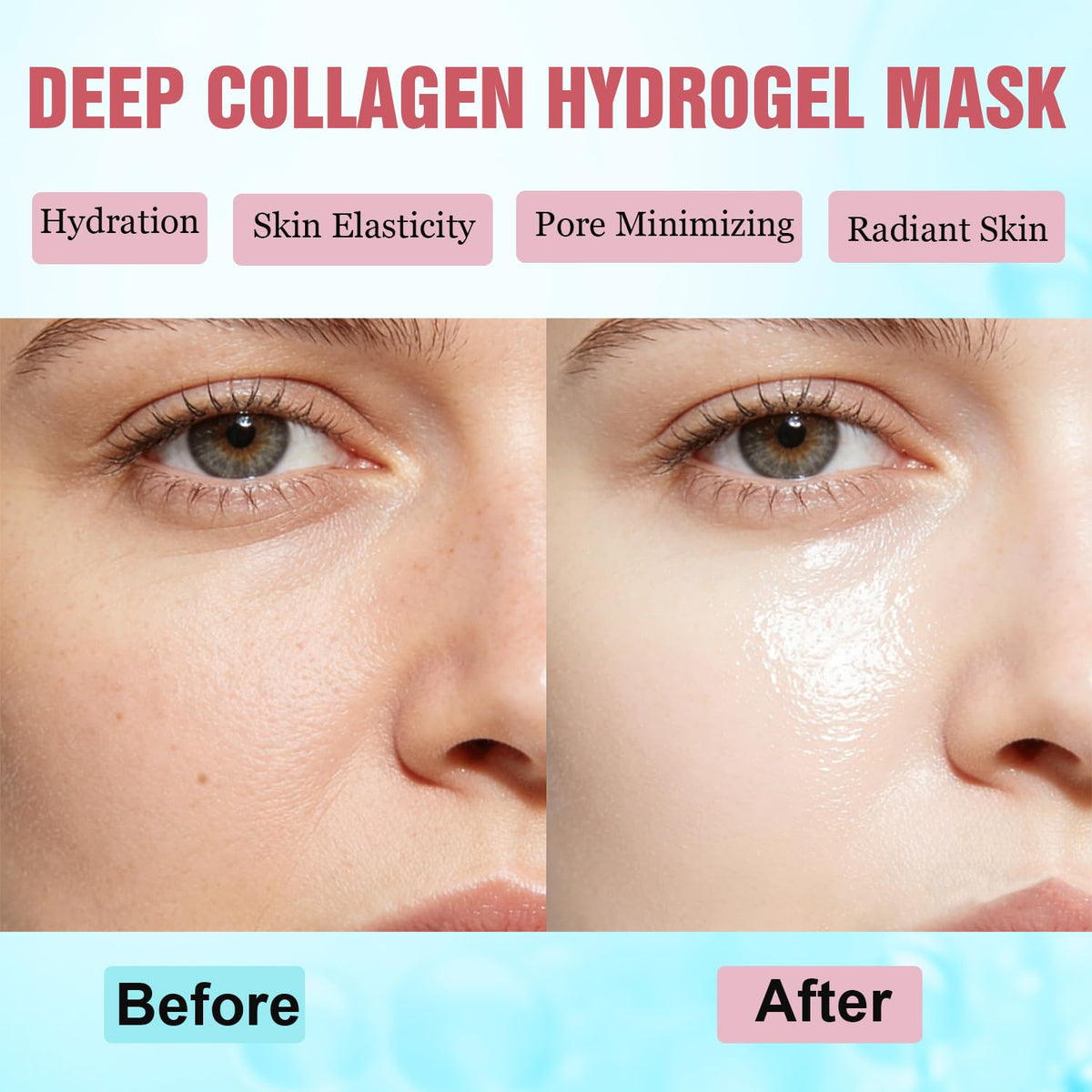 Kewhunt ingredient label with collagen and hyaluronic acid benefits