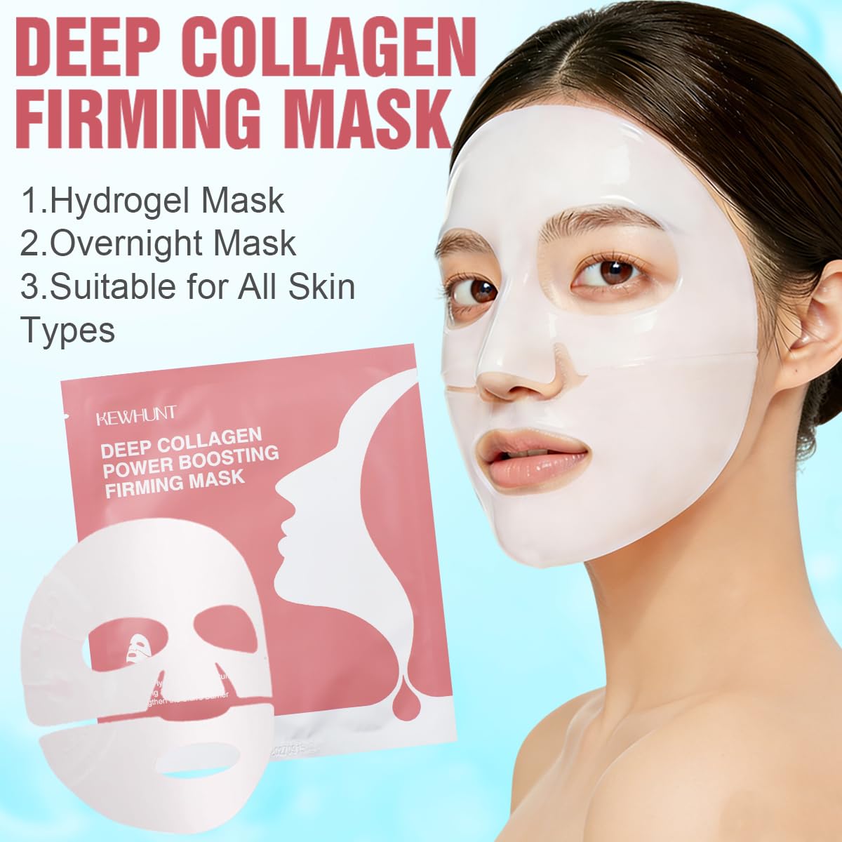 Kewhunt mask on model after sun exposure showing cooling relief