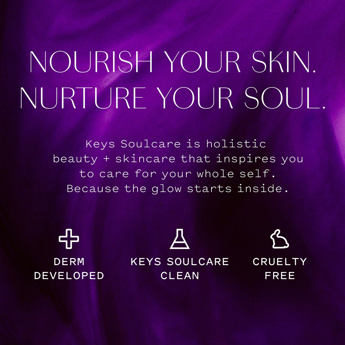 Keys Soulcare bottle on bathroom counter in skincare routine setting to convey calming ritual benefit