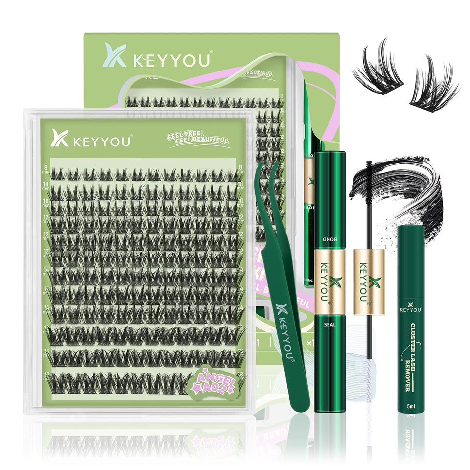KEYYOU kit front packaging showing included clusters and tools for quick setup