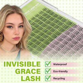KEYYOU close-up of invisible band demonstrating seamless lashline blend