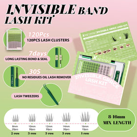 KEYYOU Aurora cluster close-up revealing ultra-thin invisible bands for natural blending