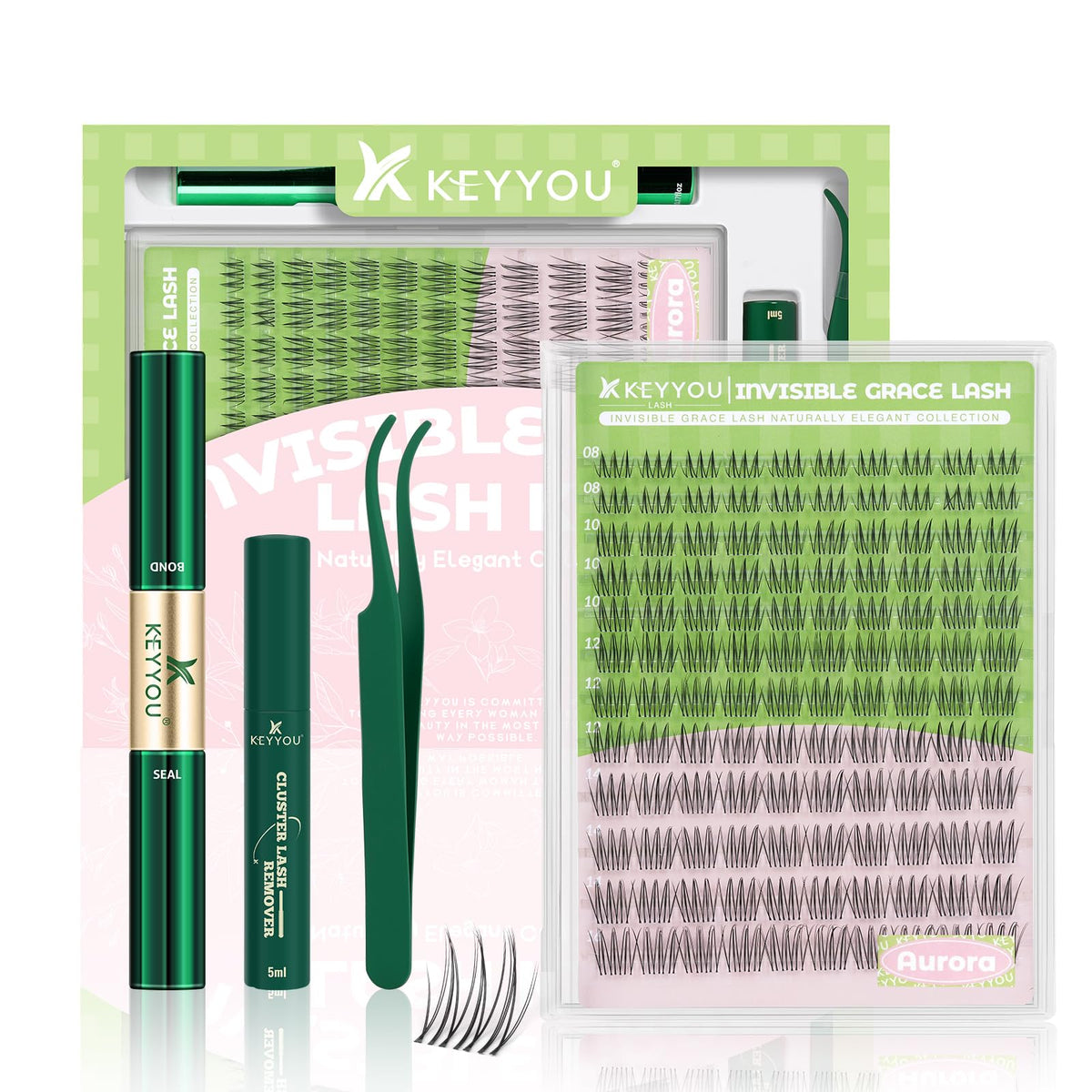 KEYYOU Aurora front packaging showing kit contents and branding for easy identification