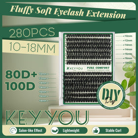KEYYOU before and after eye transformation showing lifted volume