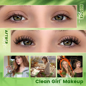 KEYYOU before and after eye comparison showing dramatic volume and blended finish