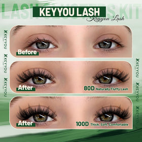 KEYYOU before and after eye shot, revealing enlarged doll-eye transformation