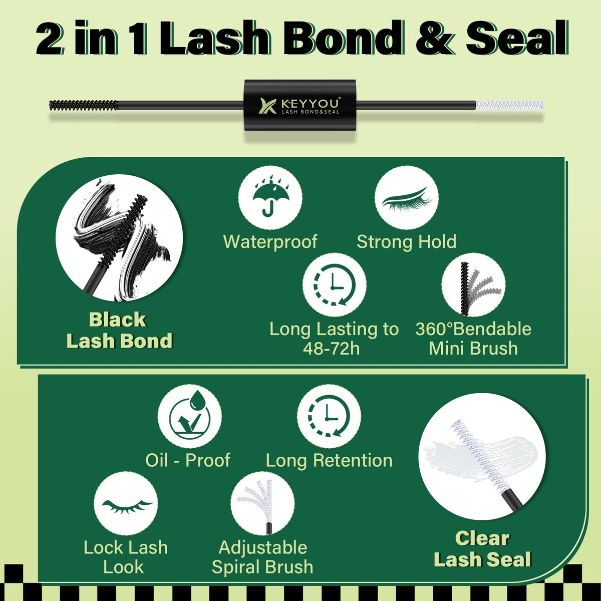 KEYYOU black adhesive texture droplet showing smooth waterproof finish