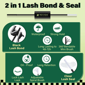 KEYYOU black adhesive texture droplet showing smooth waterproof finish