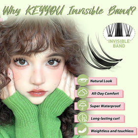 KEYYOU close-up of invisible thin band detail highlighting seamless blend benefit