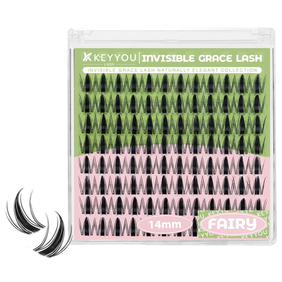 KEYYOU front packaging showing full 96-piece fairy cluster set and quick benefit