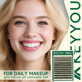 KEYYOU close-up of D-curl fiber texture showing natural-feel finish