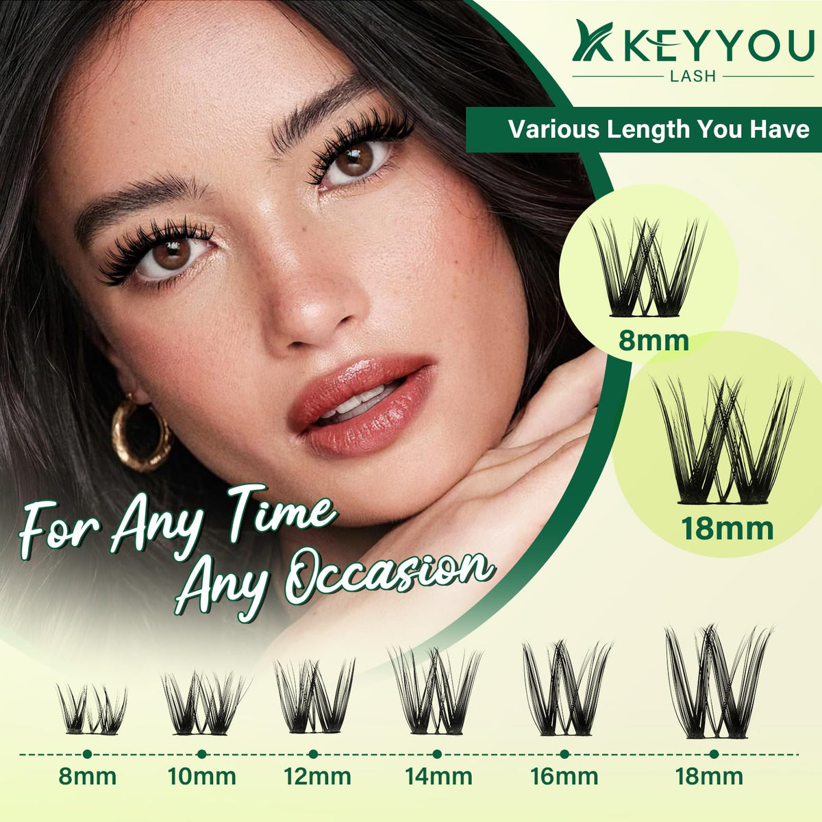 KEYYOU waterproof black lash glue bottle for long-lasting hold