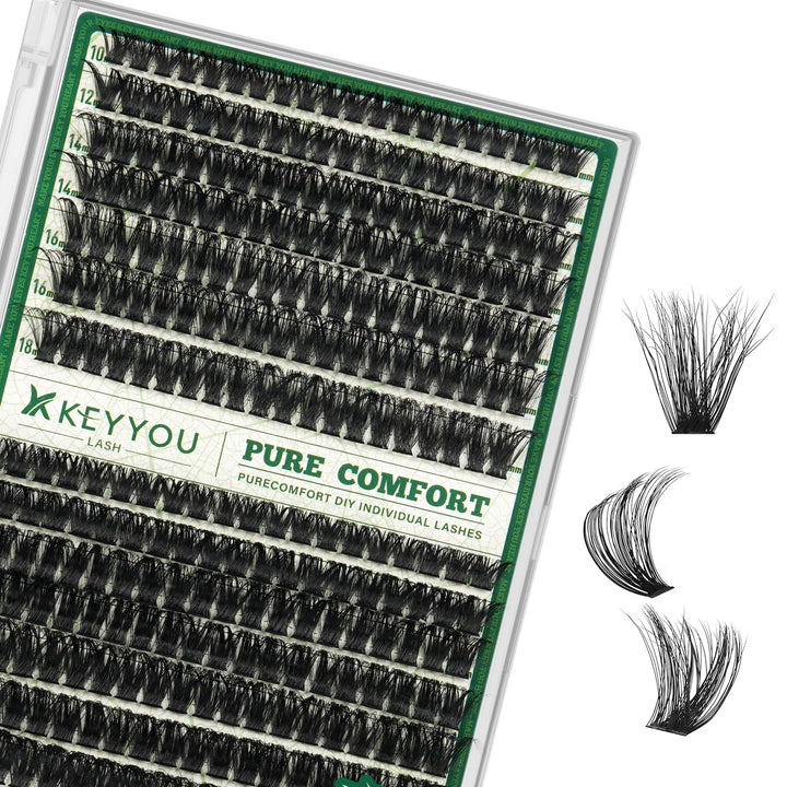 KEYYOU front packaging showing 280pcs dual-density clusters for choice