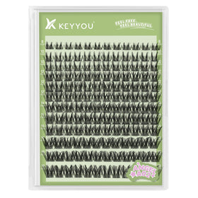 KEYYOU front packaging showing Angel Lash Clusters and mixed lengths for variety