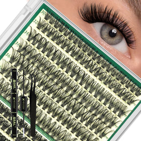 KEYYOU front packaging showing complete lash clusters kit and tools for convenience