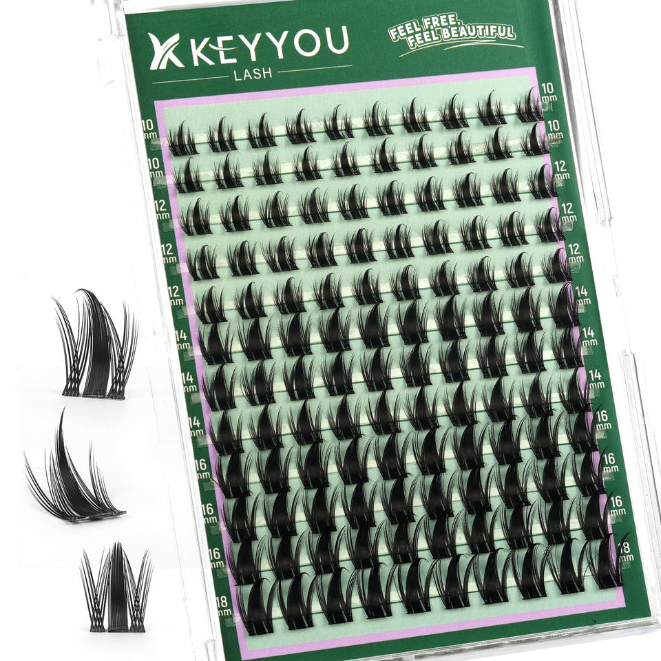 KEYYOU front packaging showing kit and 120 clusters for easy styling