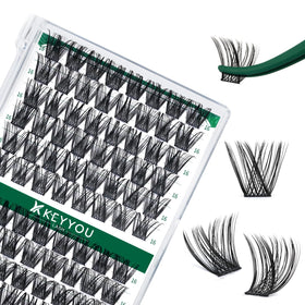 KEYYOU front tray view showing 96 lash clusters and organized layout for convenience