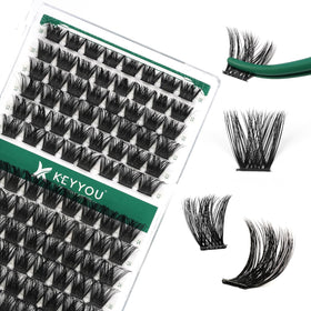 KEYYOU front tray showing 96 lash clusters for versatile volume
