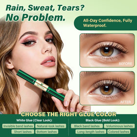 KEYYOU applied lash clusters on model showing natural hold and comfort