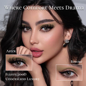 KEYYOU soft lash clusters close-up highlighting knot-free texture and comfort