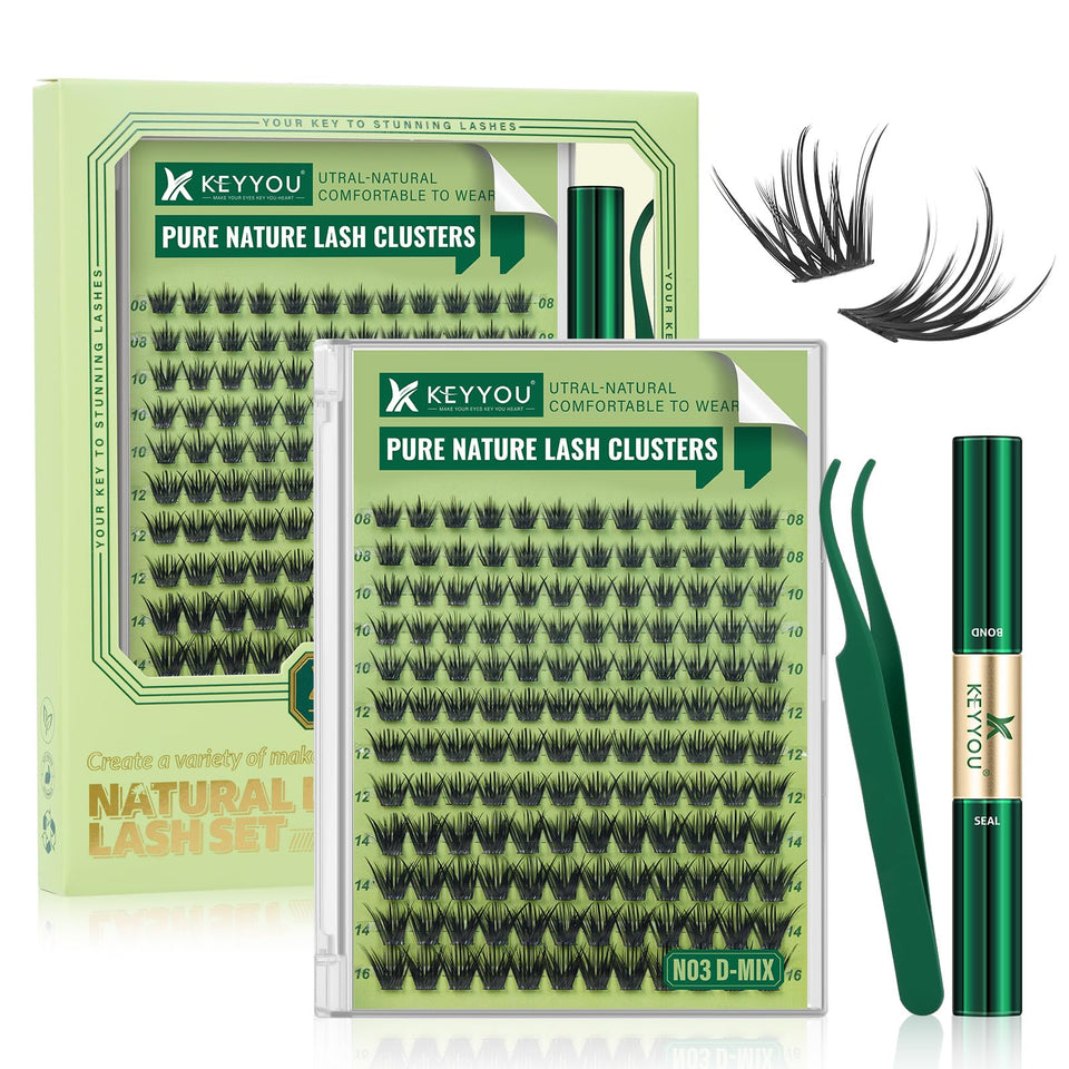 KEYYOU kit front view showing components for easy at-home lash application