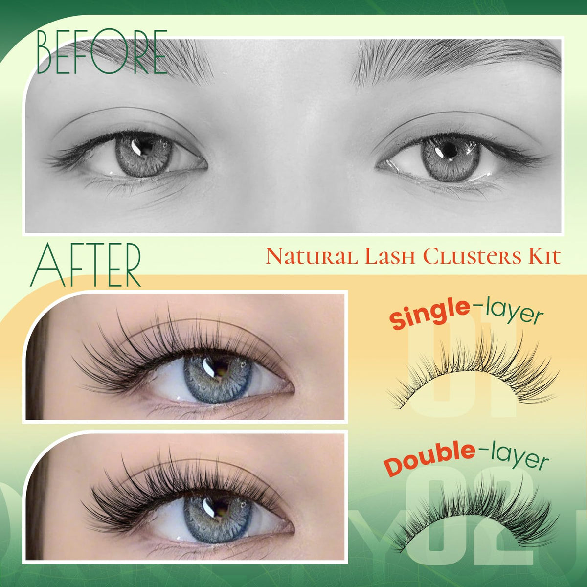 KEYYOU lashes applied to eyelid demonstrating natural blend and comfortable wear