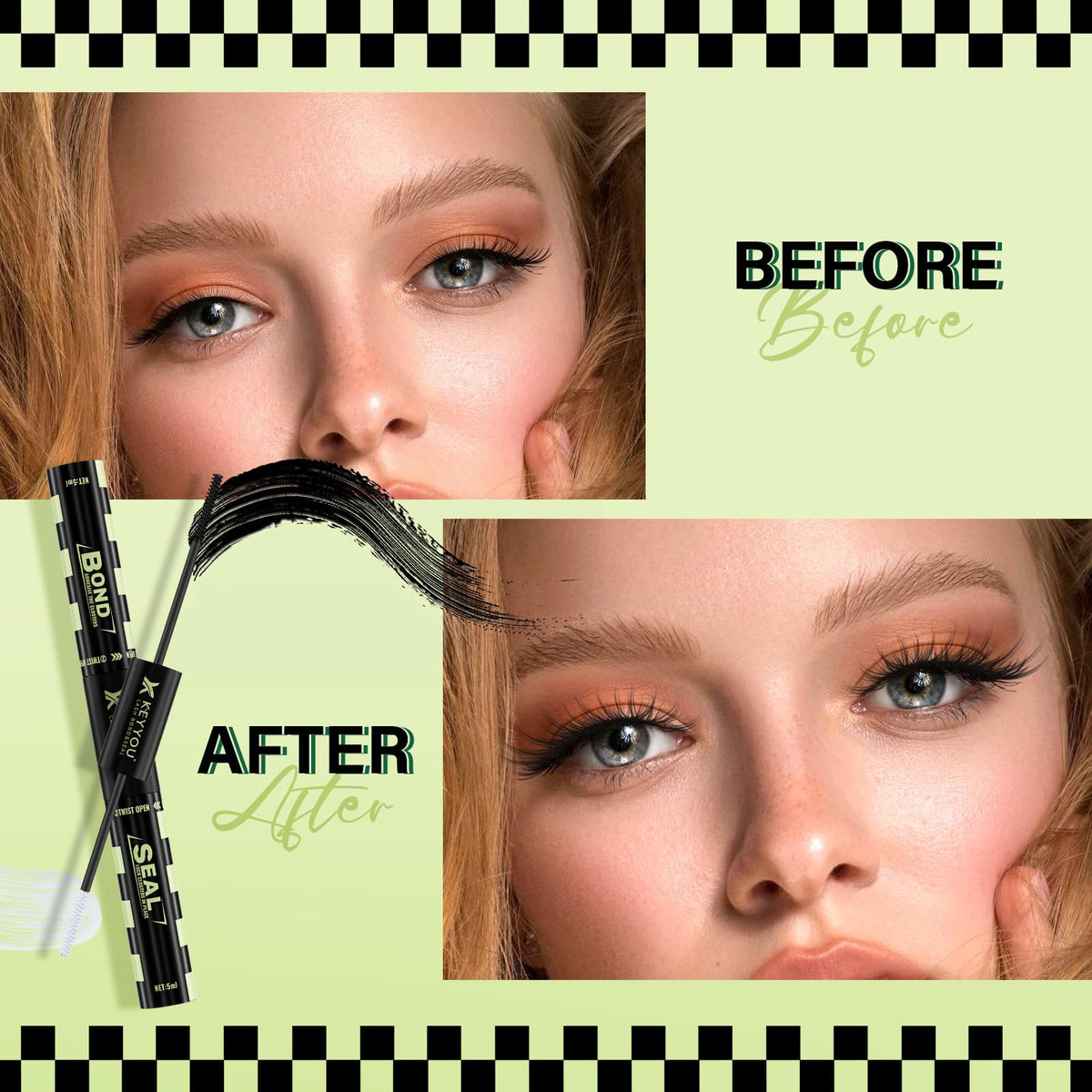 KEYYOU lifestyle makeup table with lash tools highlighting daily convenience