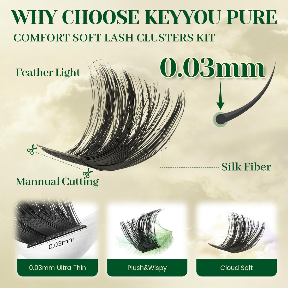 KEYYOU precision applicator in hand for accurate cluster placement and control