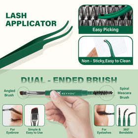 KEYYOU remover and lash brush tools for safe removal and maintenance