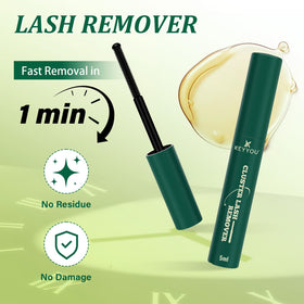 KEYYOU remover oil bottle showing gentle adhesive removal and cluster preservation