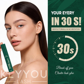 KEYYOU remover texture drop demonstrating oil-based formula that dissolves glue