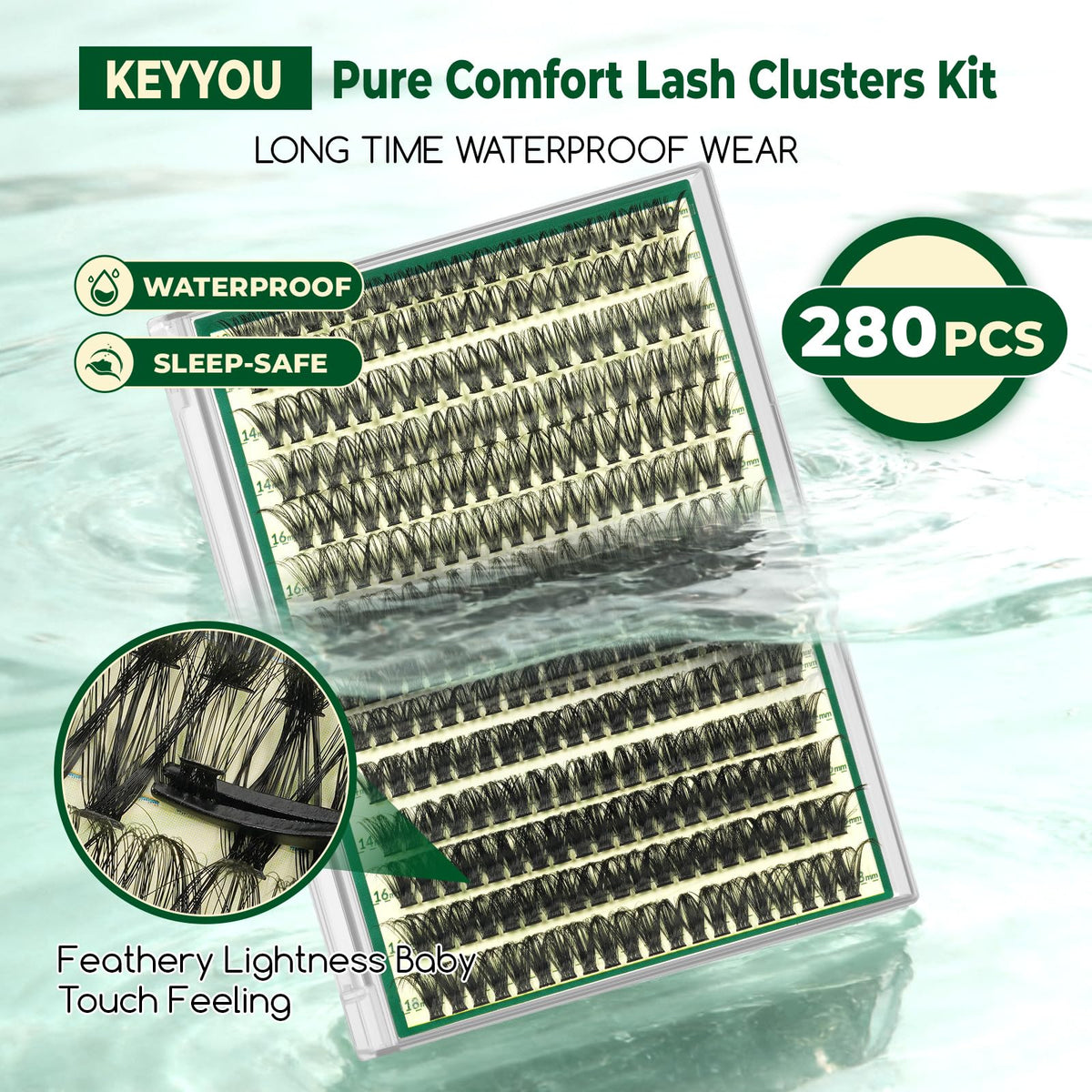 KEYYOU size comparison with coin to show compact kit scale and travel-friendly appeal