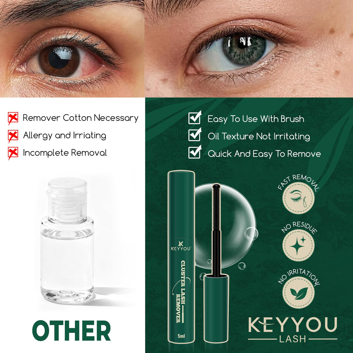 KEYYOU bottle size next to coin showing compact 5ml for travel convenience