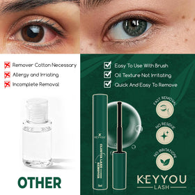 KEYYOU bottle size next to coin showing compact 5ml for travel convenience