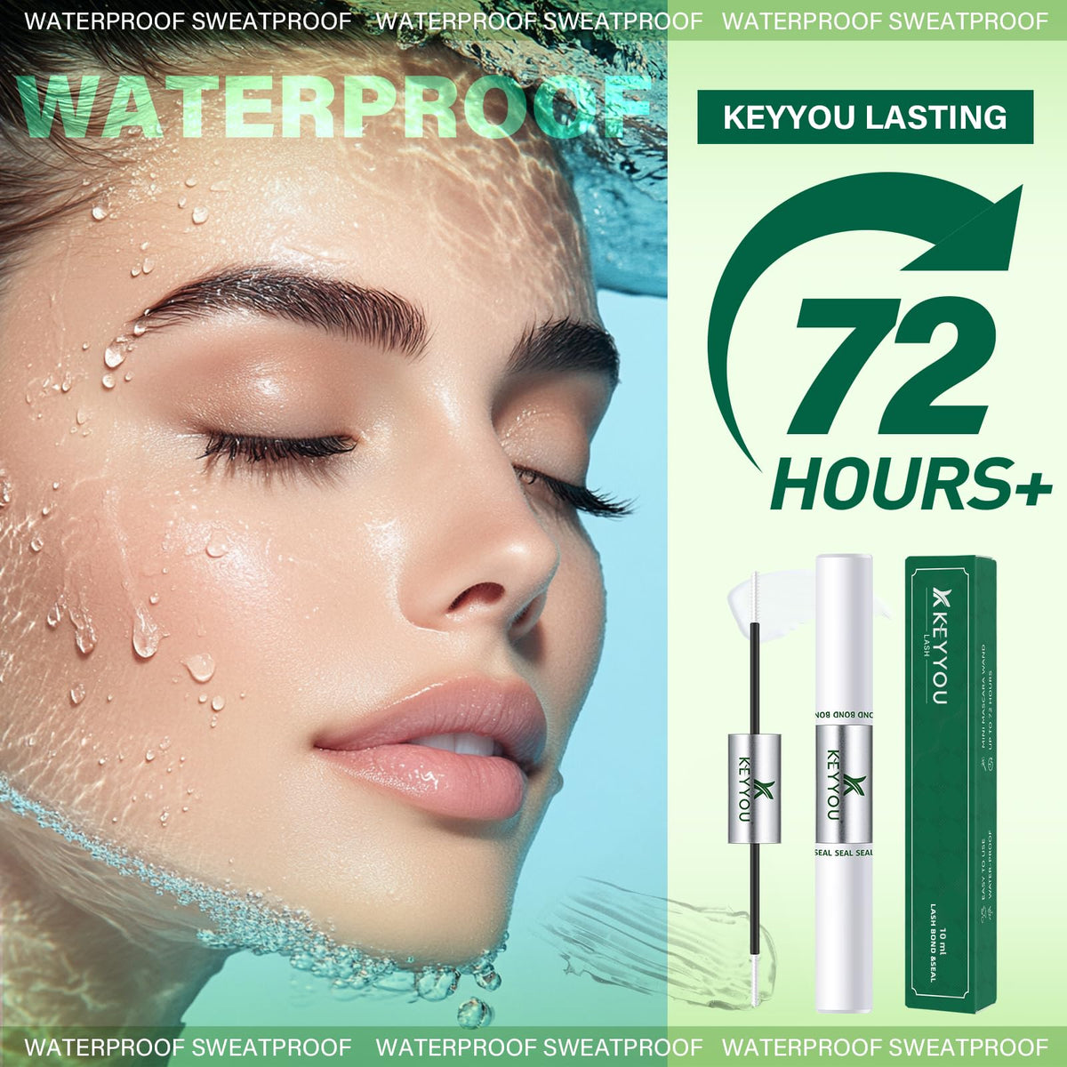 KEYYOU spiral brush detail ensuring even distribution and no clumps