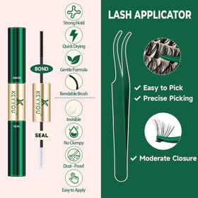 KEYYOU tweezers and applicator tools demonstrating precise placement benefit