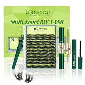 KEYYOU front packaging of V3D01 kit showing complete lash set for easy at-home application