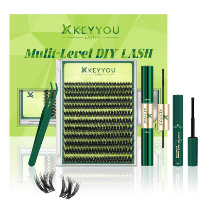 KEYYOU front packaging of V3D01 kit showing complete lash set for easy at-home application