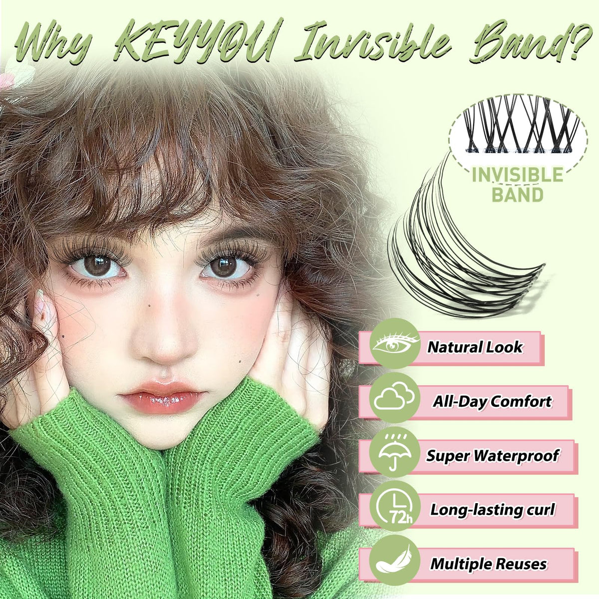 KEYYOU Venus cluster texture and C curl detail highlighting wispy layered fibers