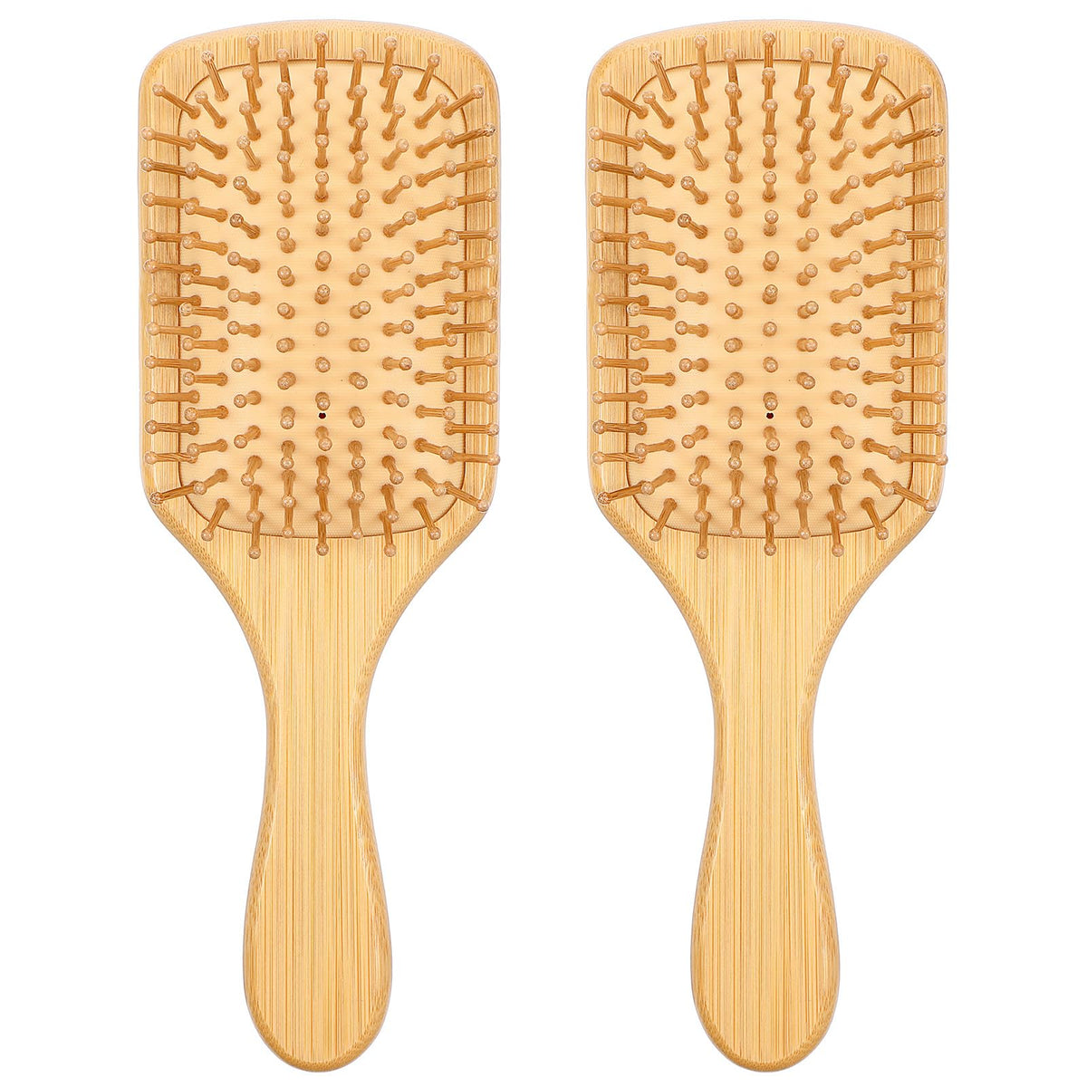KFHENSOMR front view showing bamboo paddle brush and packaging benefit gentle detangling