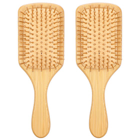 KFHENSOMR front view showing bamboo paddle brush and packaging benefit gentle detangling