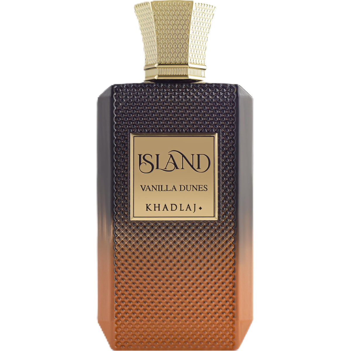 KHADLAJ PERFUMES front bottle view showing elegant packaging and warm vanilla appeal