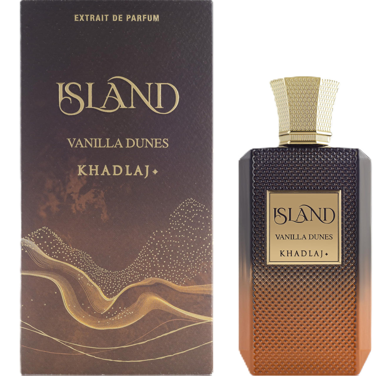 KHADLAJ PERFUMES close-up of label highlighting fragrance name and notes for clarity