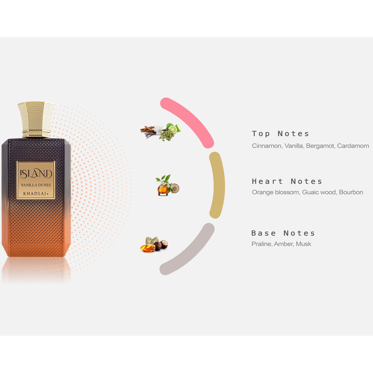 KHADLAJ PERFUMES bottle held in hand to show true 3.4 ounce size and everyday carry