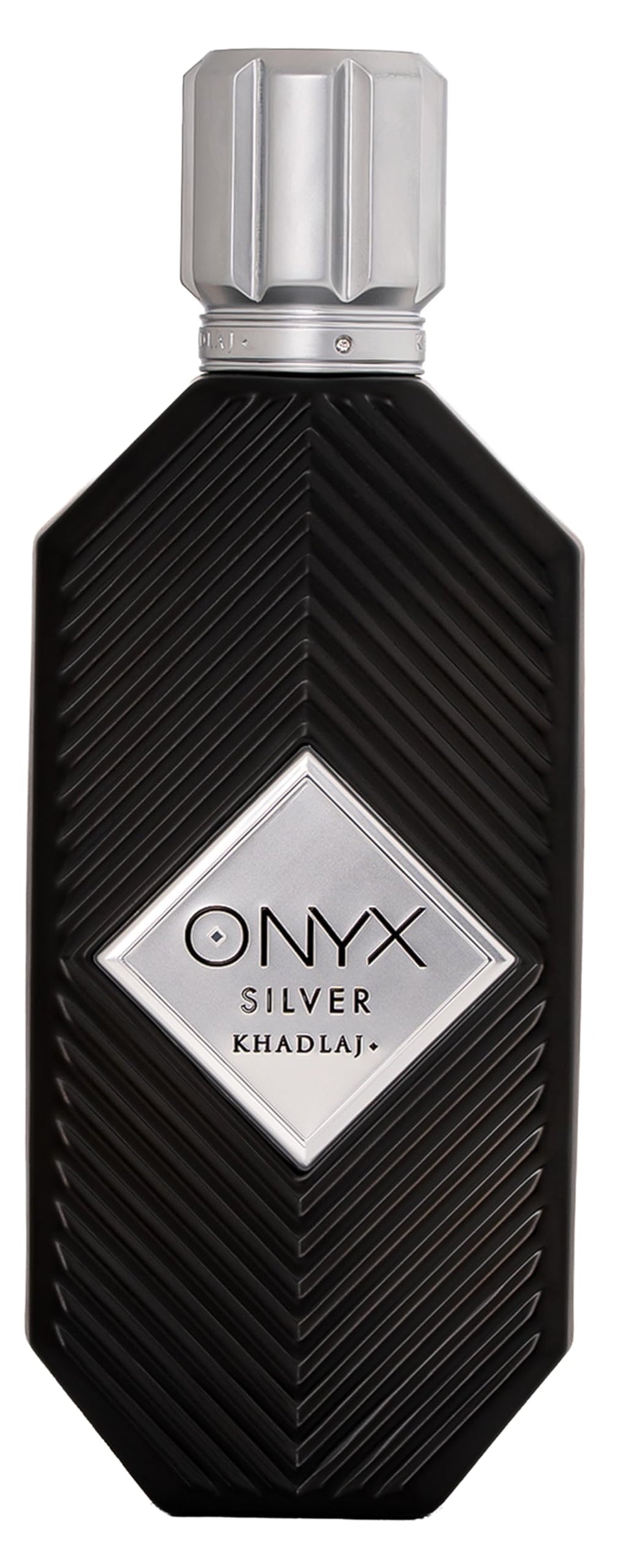 Khadlaj Onyx Silver front bottle showing sleek design and premium appeal