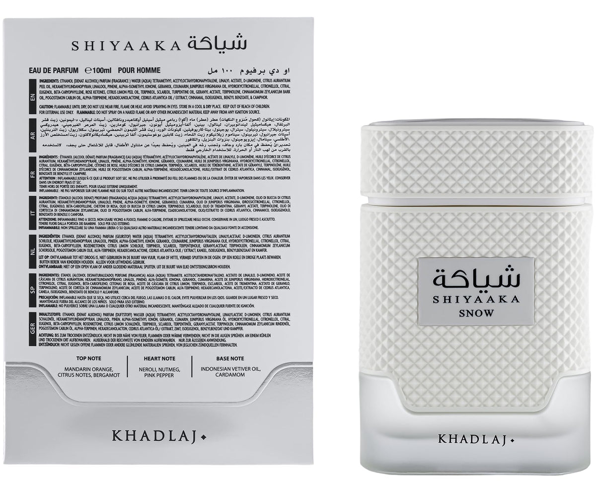 KHADLAJ PERFUMES liquid spritz on wrist close-up showing citrus freshness and texture