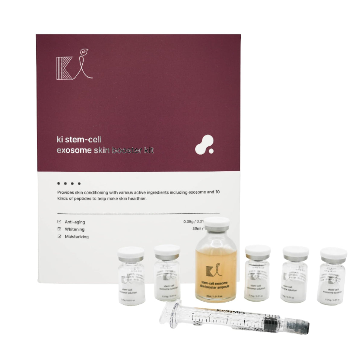 ki cosmetics ampoule placed on bathroom shelf with plants, suggests daily routine integration