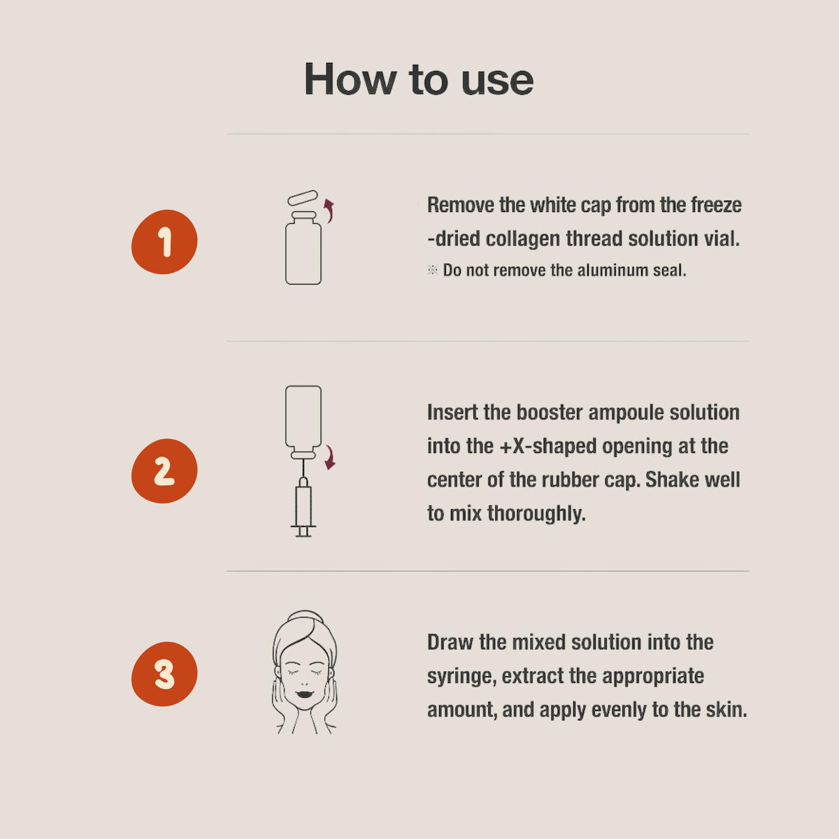 ki cosmetics open vial revealing clear solution, emphasizes purity and concentrated formula