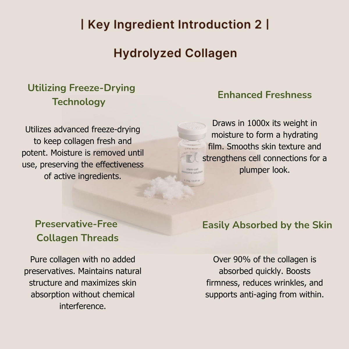 ki cosmetics ingredient label detail with exosome PDRN, communicates ingredient transparency