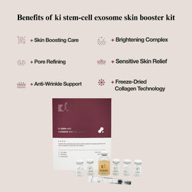 ki cosmetics ampoule held in hand for scale, clarifies product size and travel-friendliness